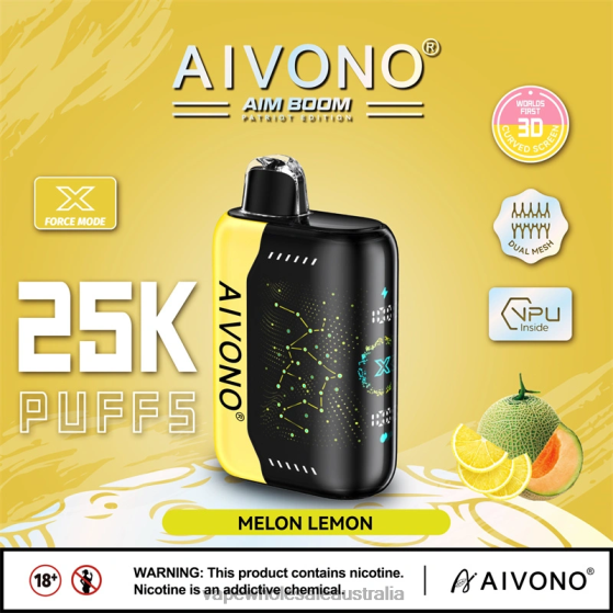 Vape Wholesale Aus - Aivono AIM BOOM 25000 Melon Lemon D24H0348