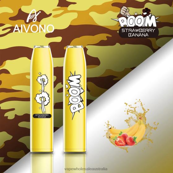 Vape Wholesale Australia - Aivono AIM BOOM 600 Strawberry Banana D24H0363