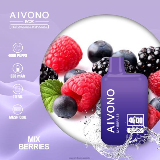 Vape Wholesale Aus - Aivono AIM BOXX 4000 Mix Berries D24H0215