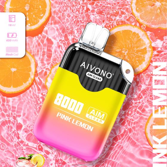 Vape Wholesale Australia - Aivono AIM CLEAR 8000 Pink Lemon D24H0211