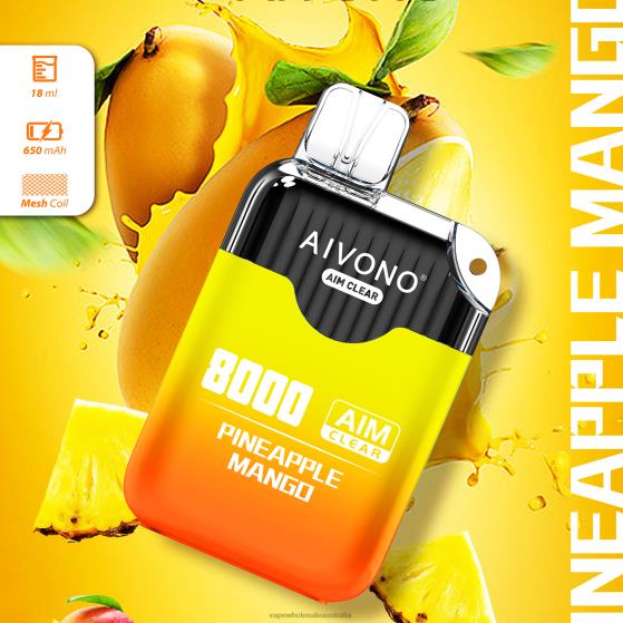 Vaping Supplies Amazon - Aivono AIM CLEAR 8000 Pineapple Mango D24H0209