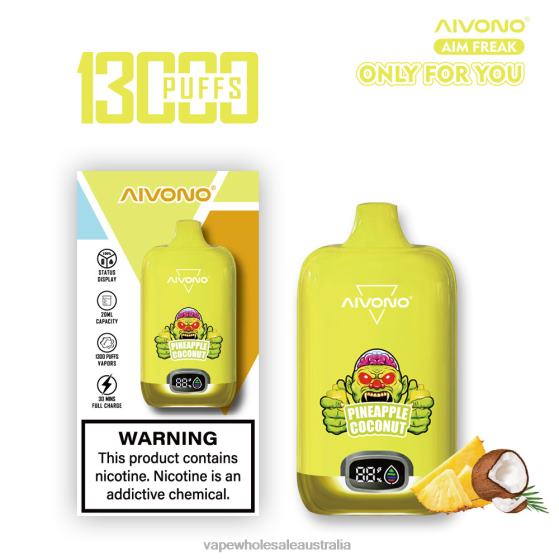 Vape Wholesale Melbourne - Aivono AIM FREAK 13000 Pineapple Coconut D24H0248