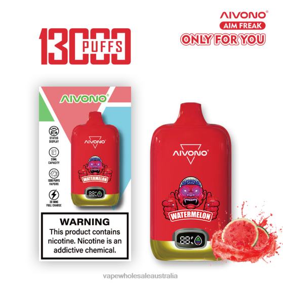 Vaping Supplies Australia - Aivono AIM FREAK 13000 Watermelon D24H0244