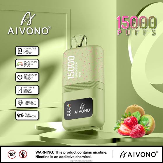 Vape Wholesale Aus - Aivono AIM magic 15000 Strawberry Kiwi D24H063