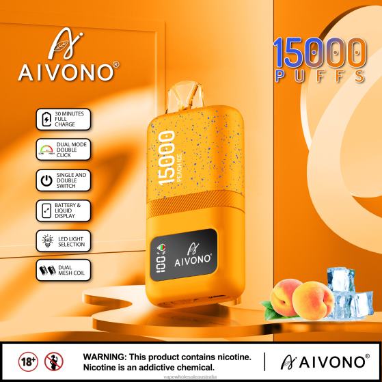 Vape Wholesale Australia - Aivono AIM magic 15000 Peach Ice D24H059