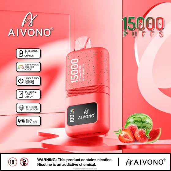 Vape Wholesale Melbourne - Aivono AIM magic 15000 Strawberry Watermelon D24H058