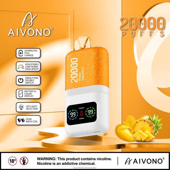 Vape Wholesale Melbourne - Aivono AIM magic 20000 Mango Pineapple D24H077