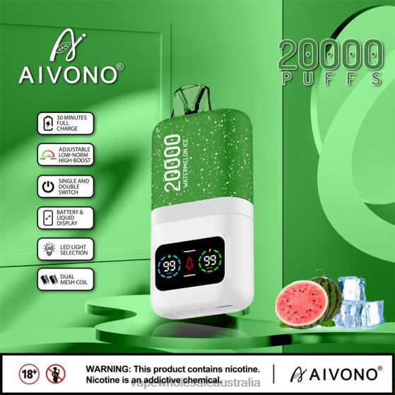 Vaping Supplies Online - Aivono AIM magic 20000 Watermelon Ice D24H075