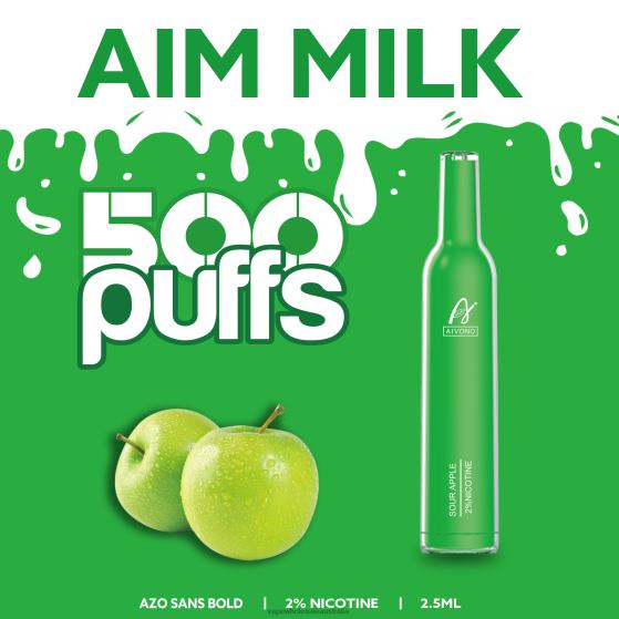 Vape Wholesale Melbourne - Aivono AIM MILK 500 Sour Apple D24H0267