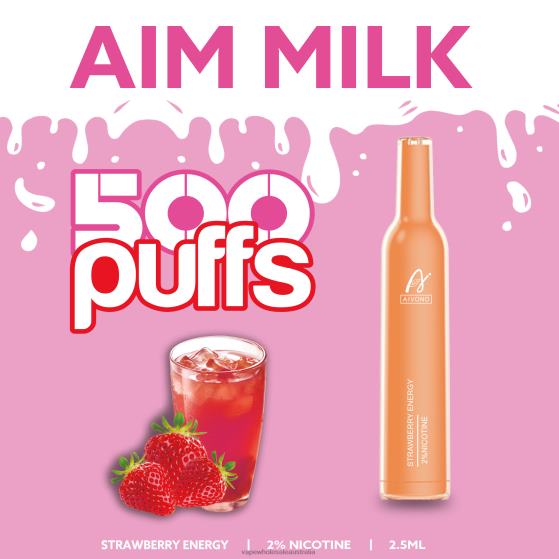 Vaping Supplies Amazon - Aivono AIM MILK 500 Strawberry Energy D24H0266