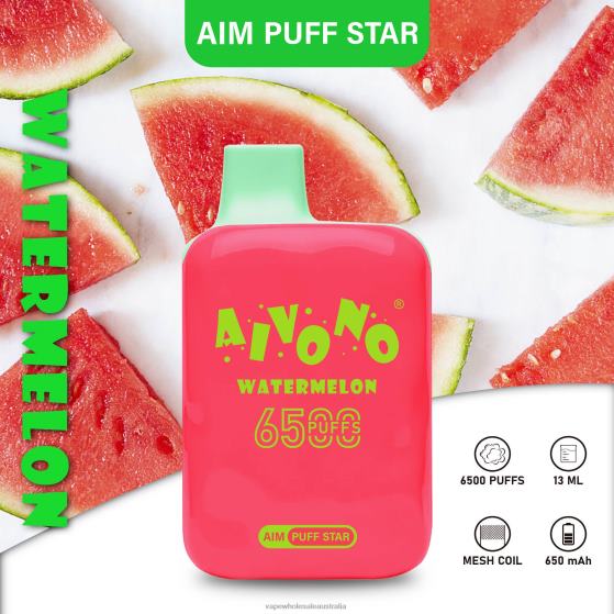 Vape Wholesale Aus - Aivono AIM PUFF STAR 6500 Watermelon D24H0291