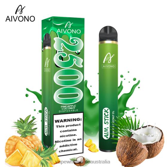 Vape Wholesale Melbourne - Aivono AIM STICK 2500 Pineapple Coconut D24H0153