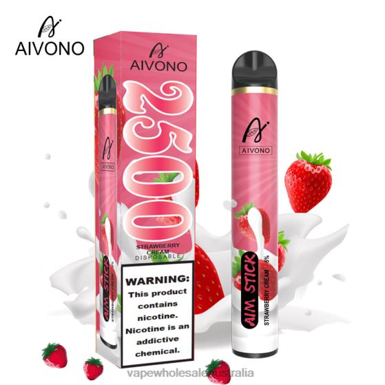 Vape Wholesale Sydney - Aivono AIM STICK 2500 Strawberry Cream D24H0155