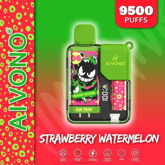 Vape Wholesale Global - Aivono AIM TANK 9500 Strawberry Watermelon D24H046