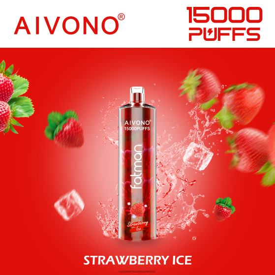 E Cigarette Wholesale - Aivono FATMAN 15000 Strawberry Ice D24H011