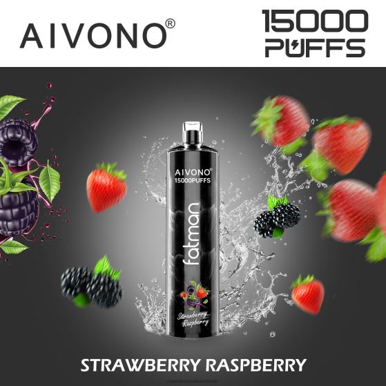 Electronic Cigarette Wholesale Price - Aivono FATMAN 15000 Strawberry Raspberry D24H015