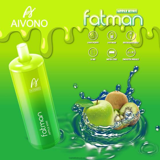 E Cigarettes Wholesale Suppliers - Aivono FATMAN 6800 Apple Kiwi D24H031