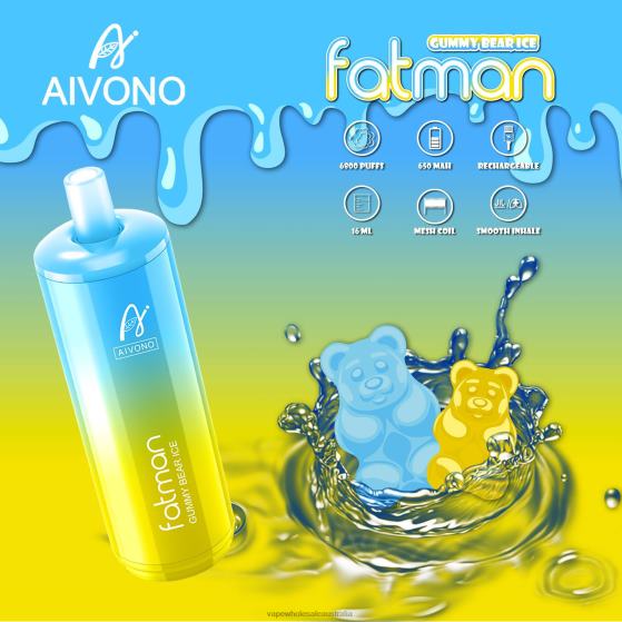 Electronic Cigarette Wholesale - Aivono FATMAN 6800 Gummy Bear Ice D24H032