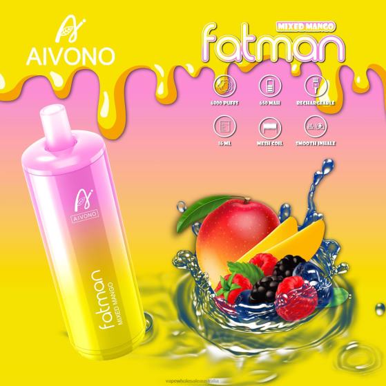 Vape Wholesale Distributor - Aivono FATMAN 6800 Mixed Mango D24H026