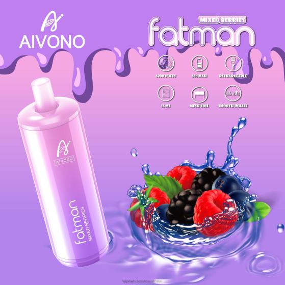 Vape Wholesale Global - Aivono FATMAN 6800 Mixed Berries D24H027