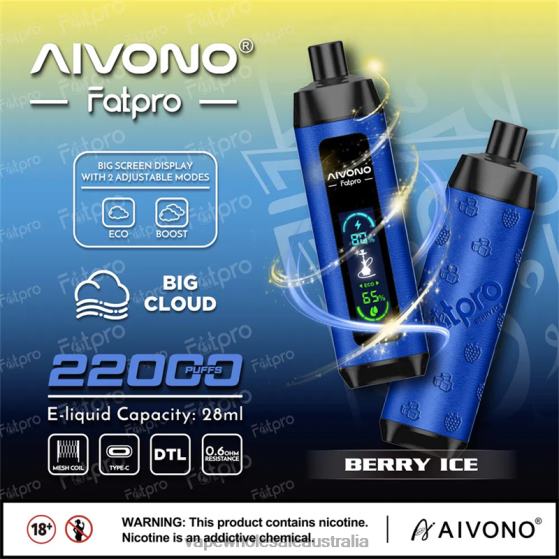 E Cig Wholesale - Aivono Fatpro 22000 Berry Ice D24H010