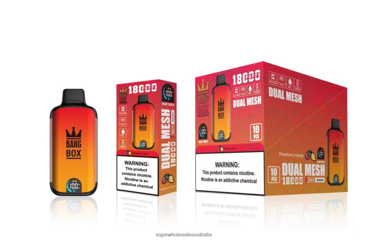 Vape Wholesale Supplier - Bang Box 18000 puffs Strawberry Mango 608HD99