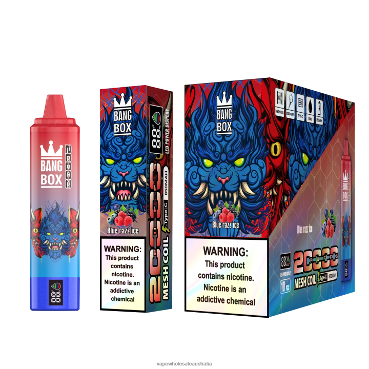 Vape Wholesale Supplier - Bang Box 20000 Blue Razz Ice 608HD59