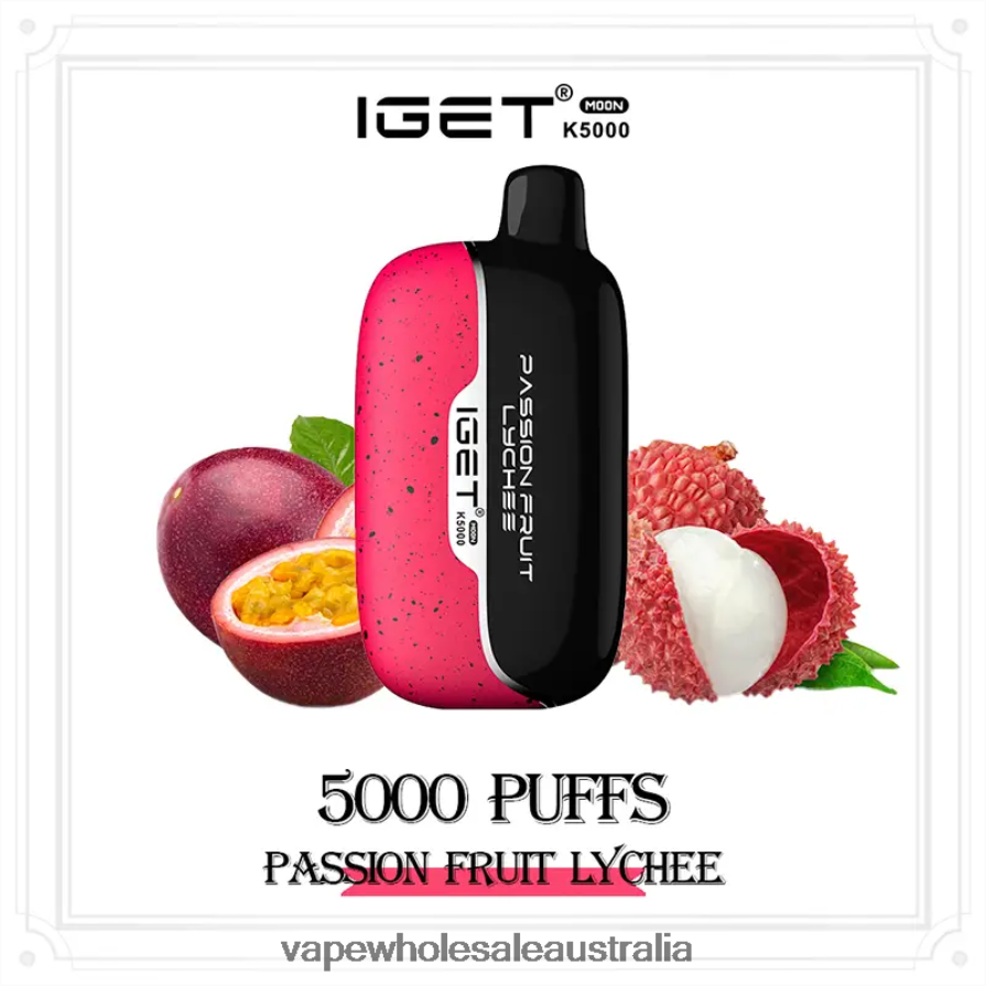 E Cig Wholesale - IGET Moon K5000 Passion Fruit Lychee B6884B10