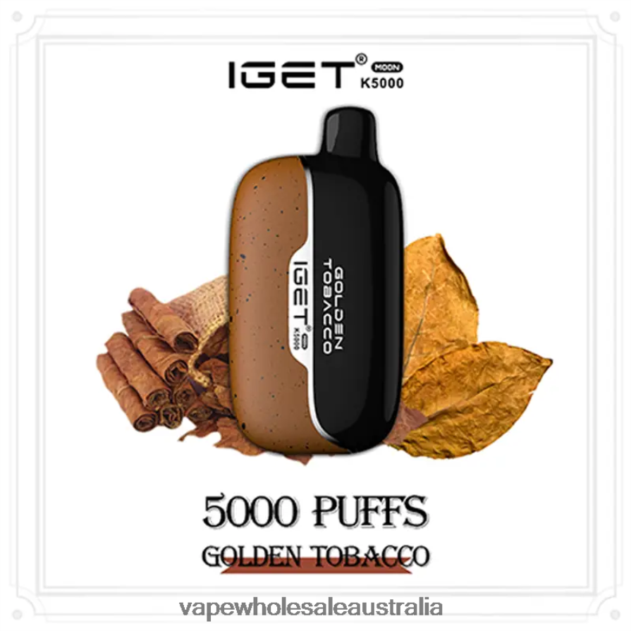 Vape Wholesale Melbourne - IGET Moon K5000 Golden Tobacco B6884B1