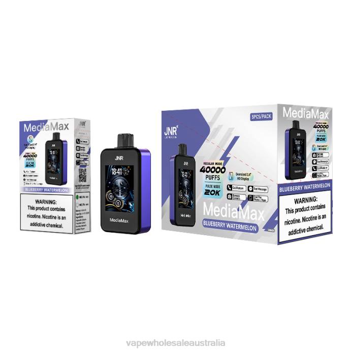 JNR MediaMax 40k Puff - vape wholesale Melbourne Blueberry Watermelon 0ZJ8T12