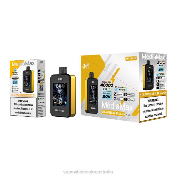 JNR MediaMax 40k Puff - vape wholesale aus Strawberry Banana 0ZJ8T16