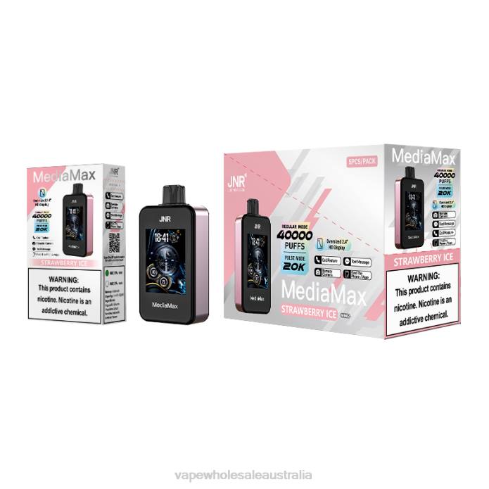 JNR MediaMax 40k Puff - vape wholesale global Strawberry Ice 0ZJ8T17