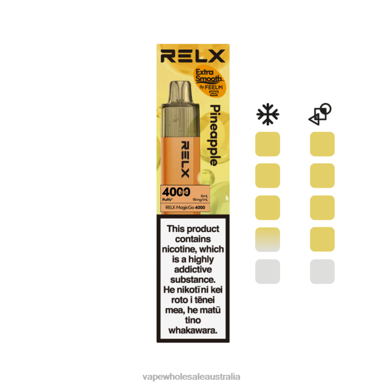 Vape Wholesale Melbourne - Pineapple RELX MagicGo 4000 Disposable Vape 0B0B41