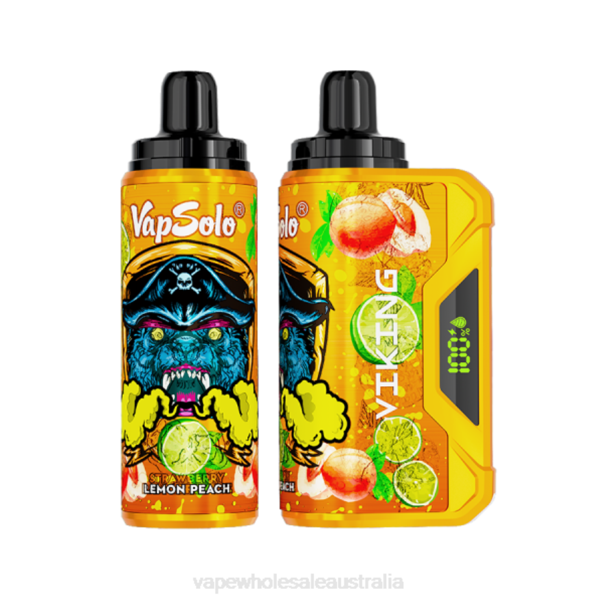 Vape Wholesale Australia - Vapsolo VIKING Disposable Vape Lemon Peach BZ4LD4135