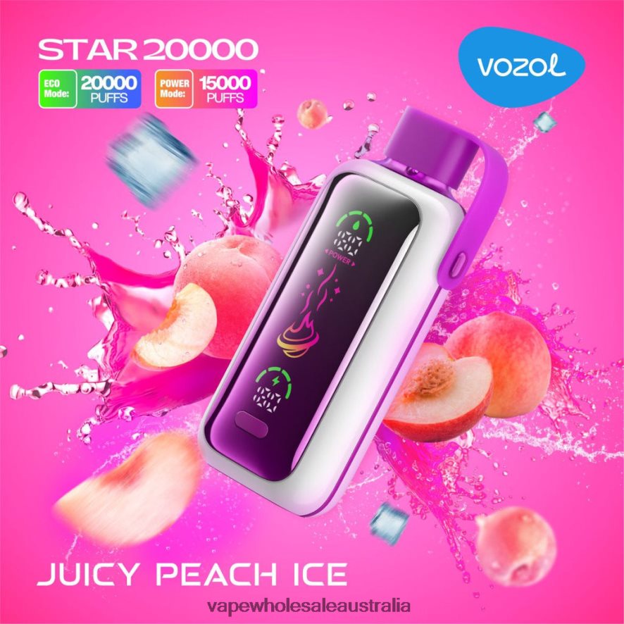 E Cig Wholesale - JUICY PEACH ICE VOZOL STAR 20000 04V6D410