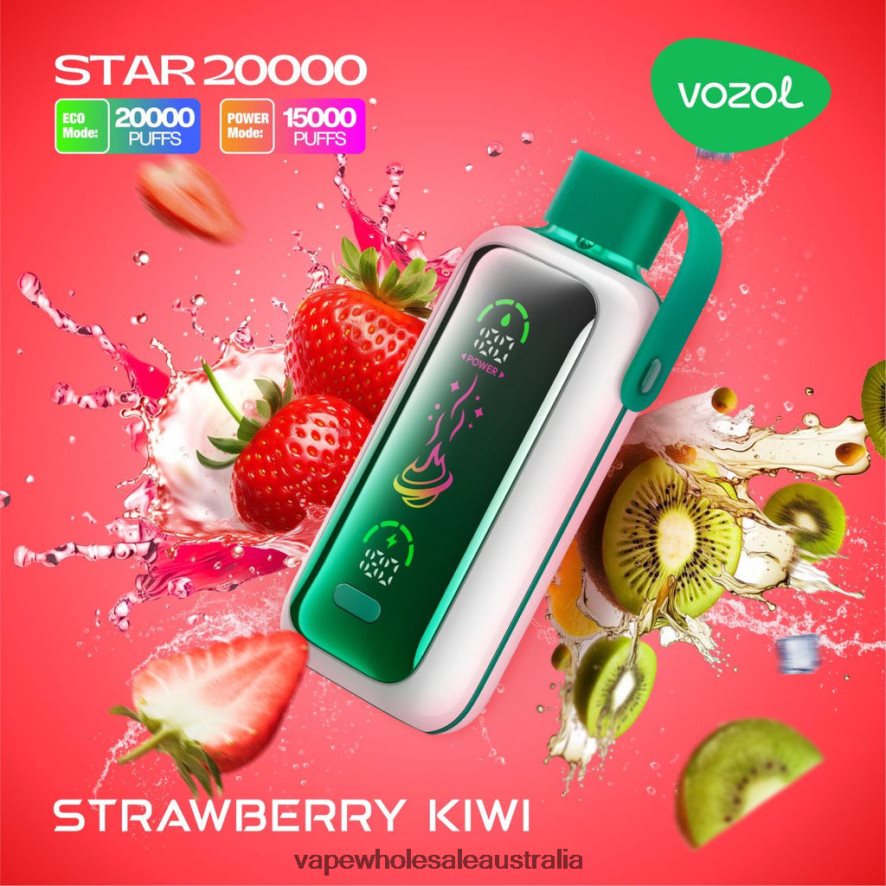 Vape Wholesale Melbourne - STRAWBERRY KIWI VOZOL STAR 20000 04V6D420