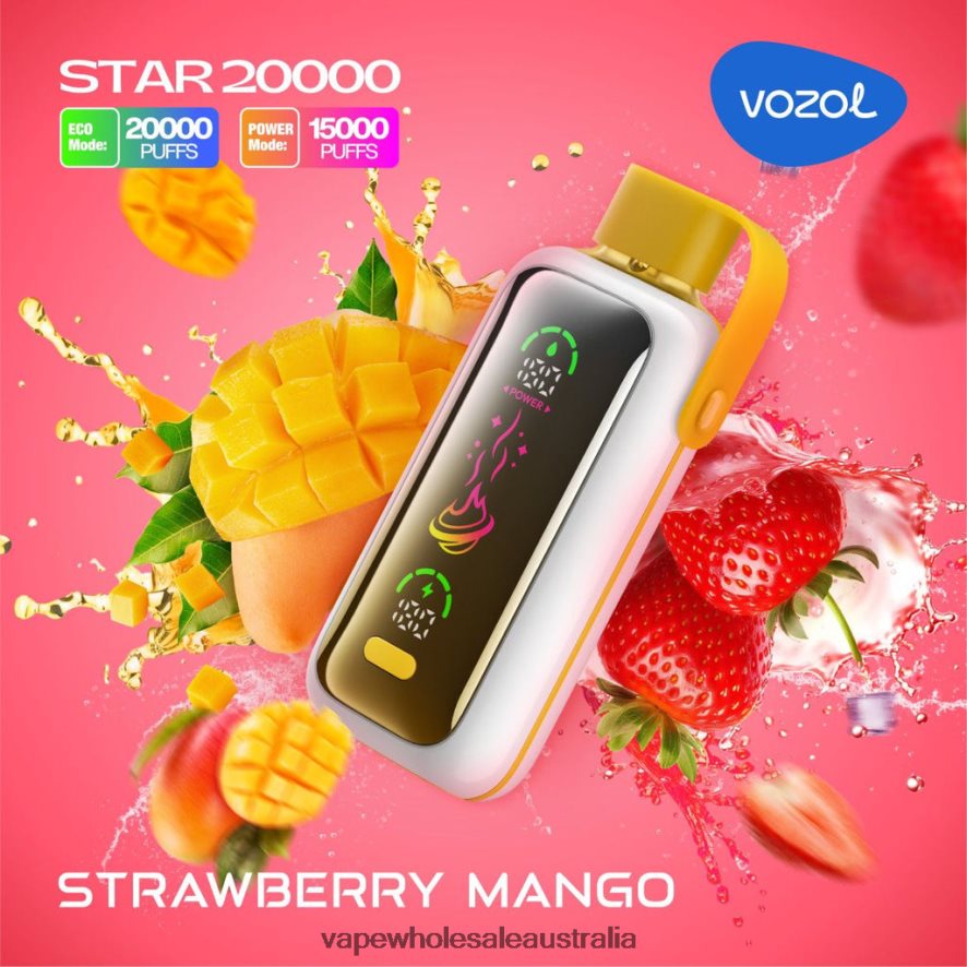 Vape Wholesale Melbourne - STRAWBERRY MANGO VOZOL STAR 20000 04V6D41