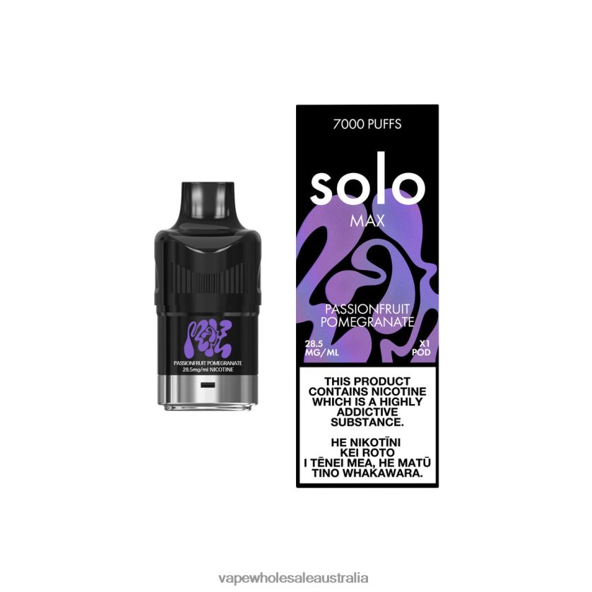 Electronic Cigarette Wholesale - Solo MAX Pod Passionfruit Pomegranate 4BT8JZ89