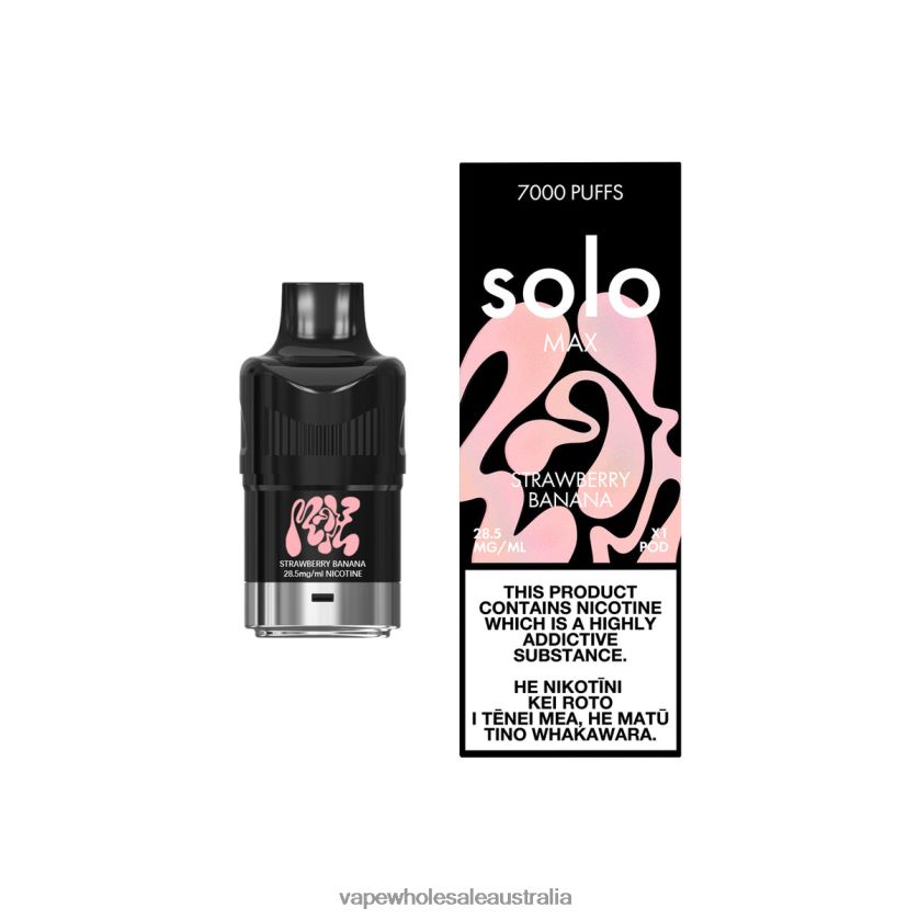 Vape Wholesale Melbourne - Solo MAX Pod Strawberry Banana 4BT8JZ77