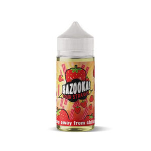 bazooka sour straws strawberry 100ml