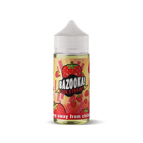 bazooka sour straws strawberry 100ml bazooka sour straws strawberry 100ml