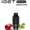 IGET BAR PLUS S3 POD ONLY – DOUBLE APPLE – 10.000 PUFFS import placeholder for 14225