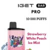 IGET BAR PRO – STRAWBERRY WHITE PEACH ICE MIST – 10 000 PUFFS import placeholder for 21418