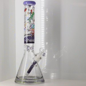 cheech glass 16" space decal beaker w/ 12mm base