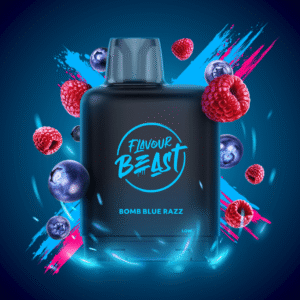 flavour beast level x boost g2 pod bomb blue razz