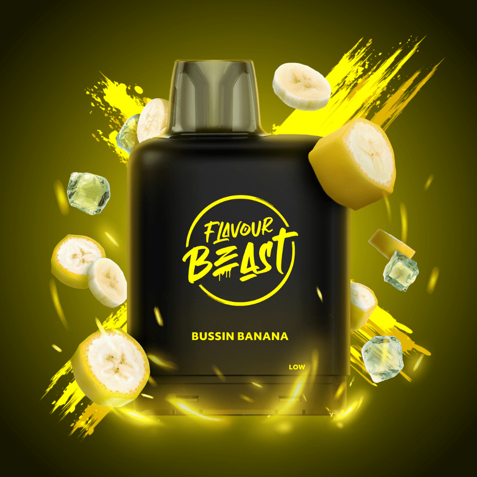 flavour beast level x boost g2 pod bussin banana iced flavour beast level x boost g2 pod bussin banana iced