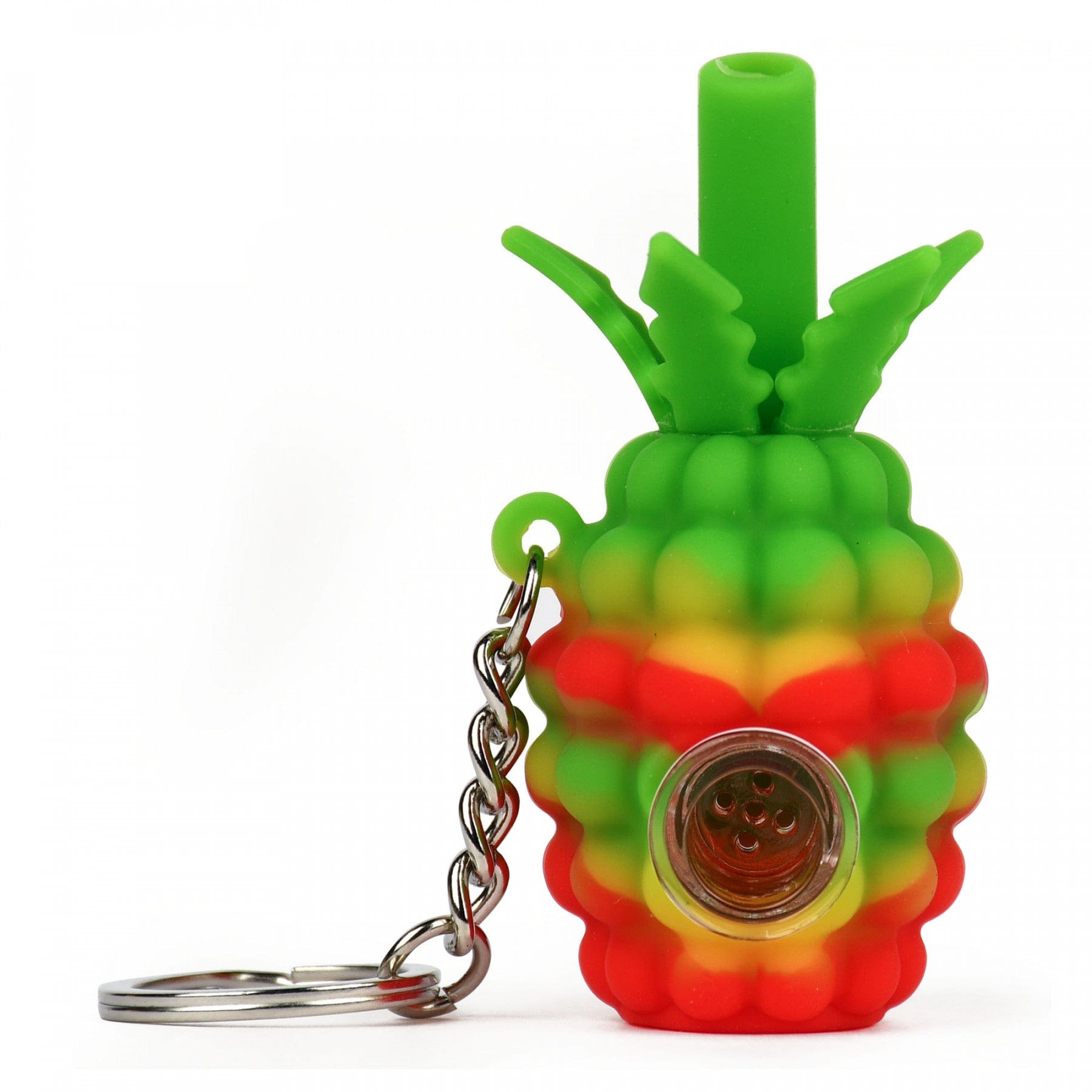 lit silicone pineapple hand pipe & keychain lit silicone pineapple hand pipe & keychain