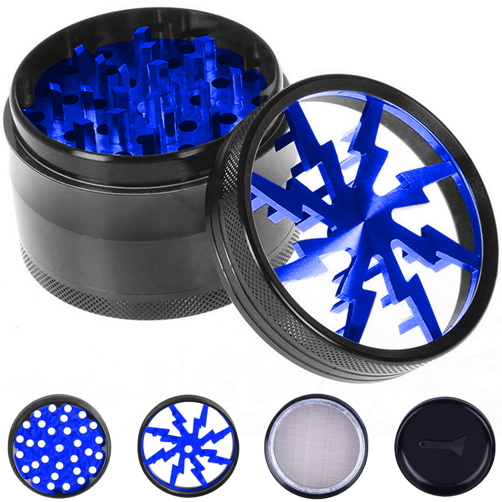 mr. kief lightning bolt 4 piece herb grinder 63mm mr. kief lightning bolt 4 piece herb grinder 63mm
