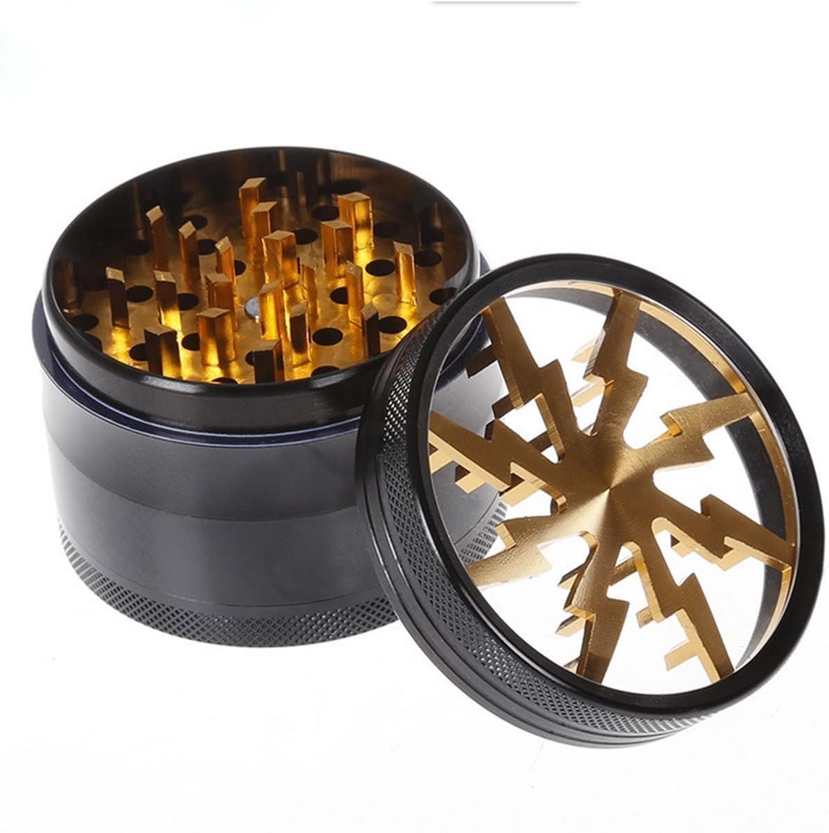 mr. kief lightning bolt 4 piece herb grinder 63mm mr. kief lightning bolt 4 piece herb grinder 63mm
