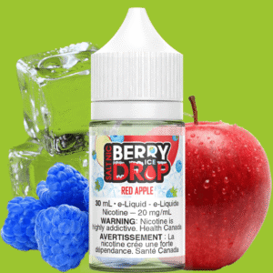 red apple ice salt by berry drop e liquid